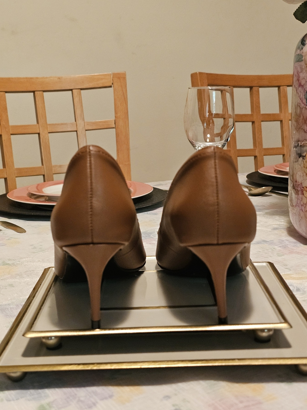 DG Brown Women's Pointed-Toe Pumps